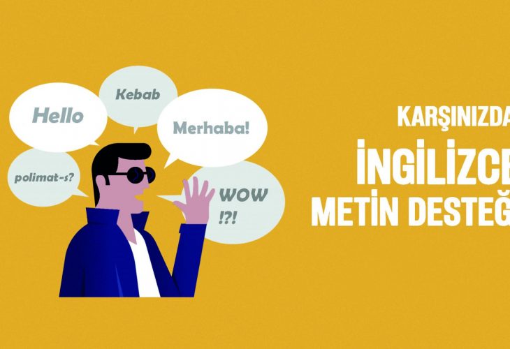 Karşınızda: İngilizce Metin Desteği 1